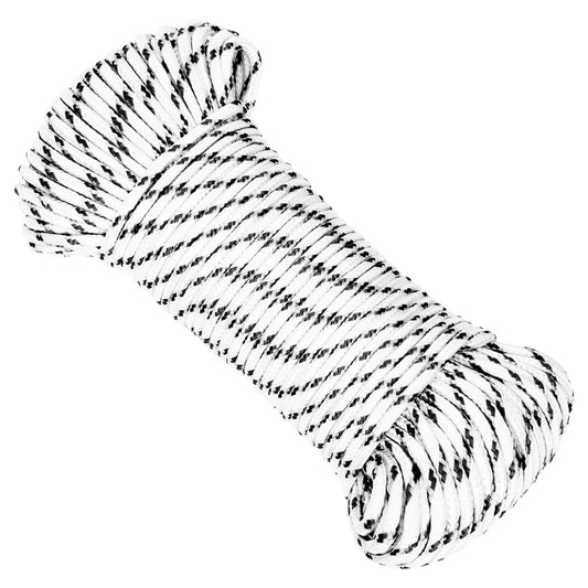 fehér poliészter fonott csónakkötél 5 mm x 100 m