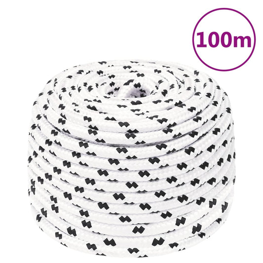 fehér poliészter munkakötél 10 mm 100 m