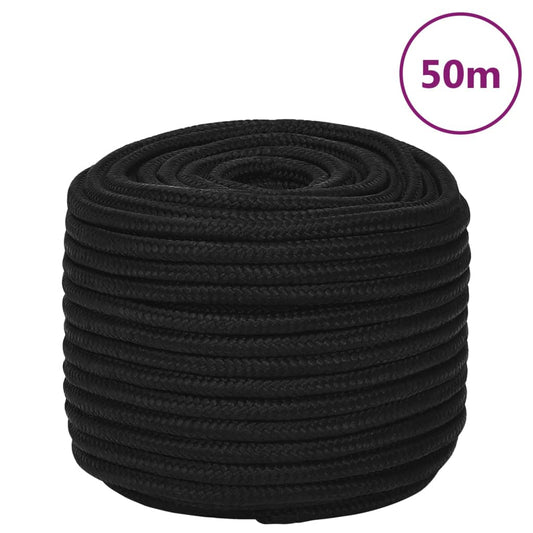 fekete poliészter munkakötél 12 mm 50 m