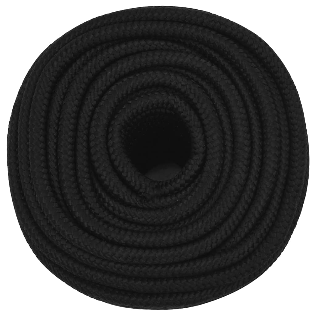 fekete poliészter munkakötél 14 mm 100 m
