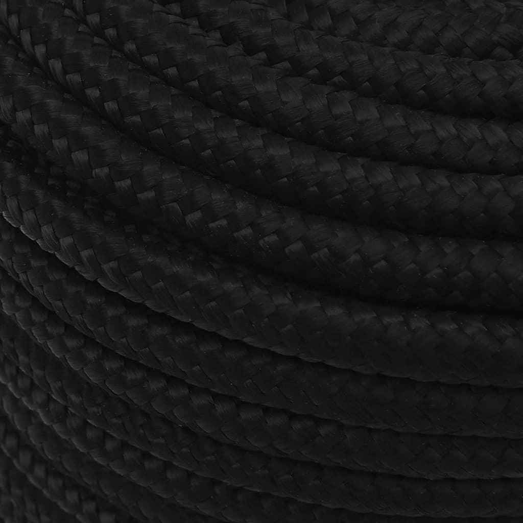 fekete poliészter munkakötél 14 mm 100 m