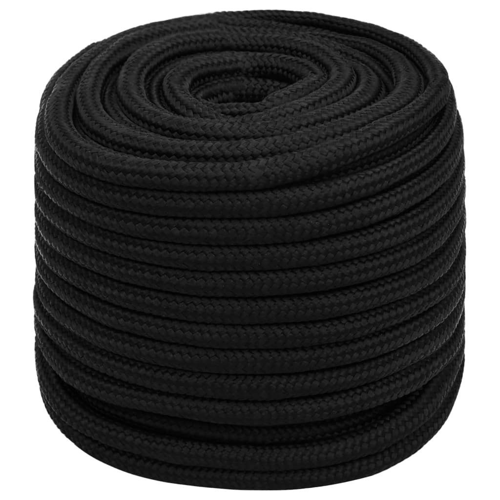 fekete poliészter munkakötél 18 mm 50 m