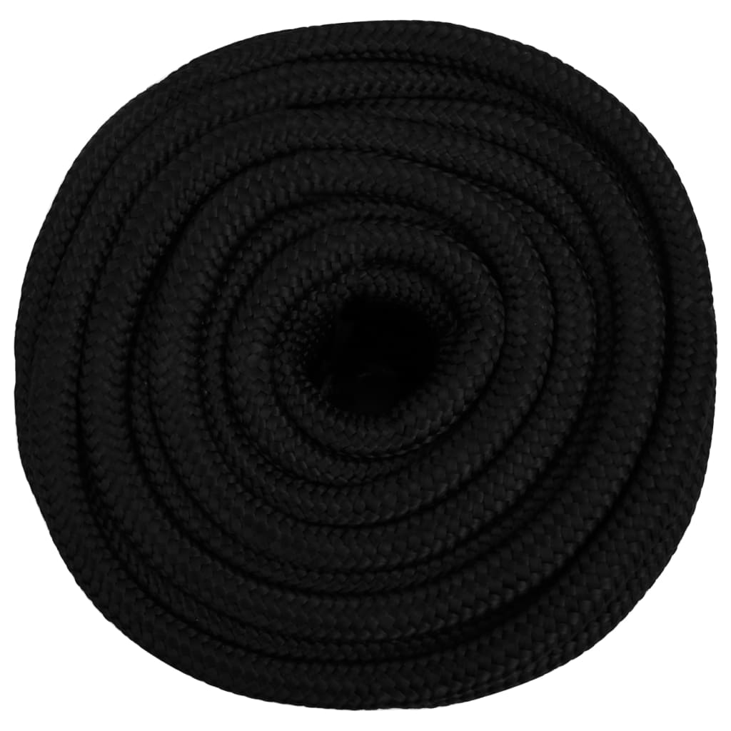 fekete poliészter munkakötél 18 mm 50 m