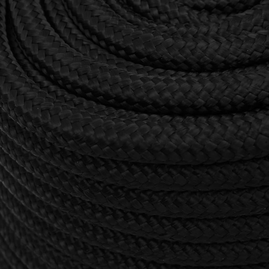 fekete poliészter munkakötél 18 mm 50 m