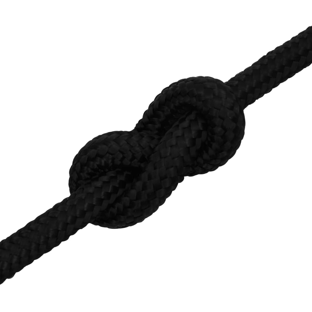 fekete poliészter munkakötél 18 mm 50 m