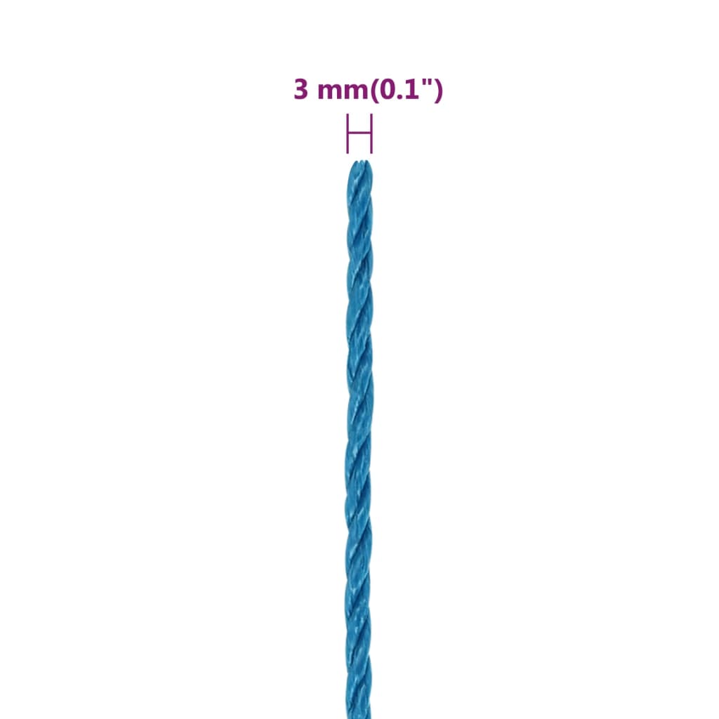 kék polipropilén munkakötél 3 mm 50 m