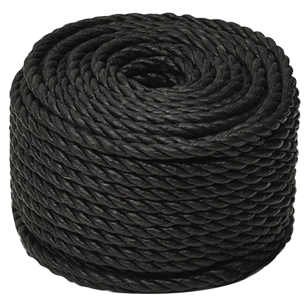 fekete polipropilén munkakötél 12 mm 100 m