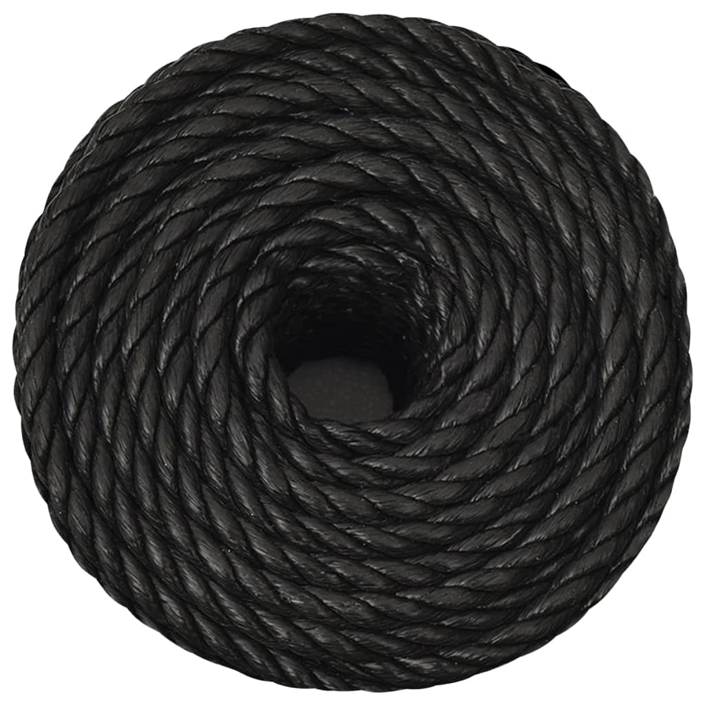 fekete polipropilén munkakötél 12 mm 100 m
