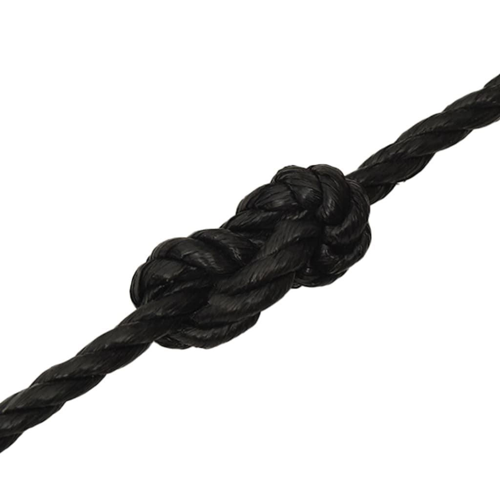 fekete polipropilén munkakötél 12 mm 100 m