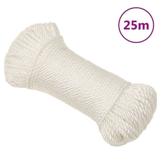fehér polipropilén munkakötél 8 mm 25 m
