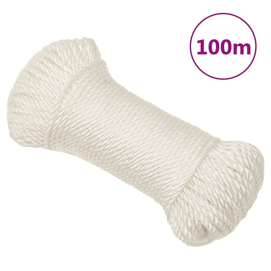 fehér polipropilén munkakötél 8 mm 100 m