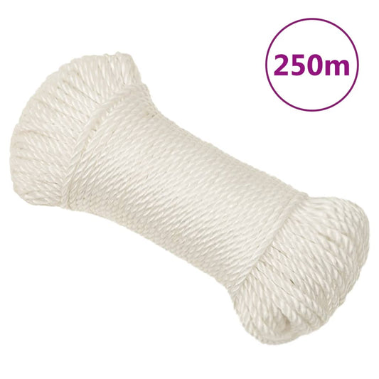 fehér polipropilén munkakötél 8 mm 250 m