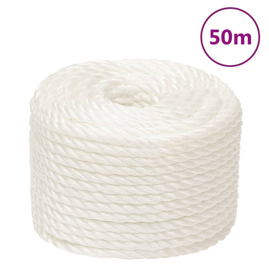 fehér polipropilén munkakötél 10 mm 50 m