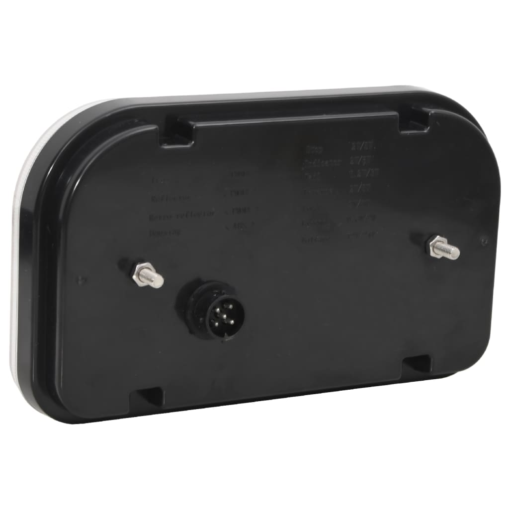 2 db piros utánfutólámpa LED-izzóval 24 x 5 x 14,5 cm 12 V