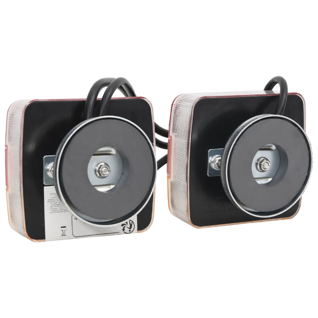 2 db piros utánfutólámpa LED-izzóval 10,5 x 7,5 x 10 cm 12 V