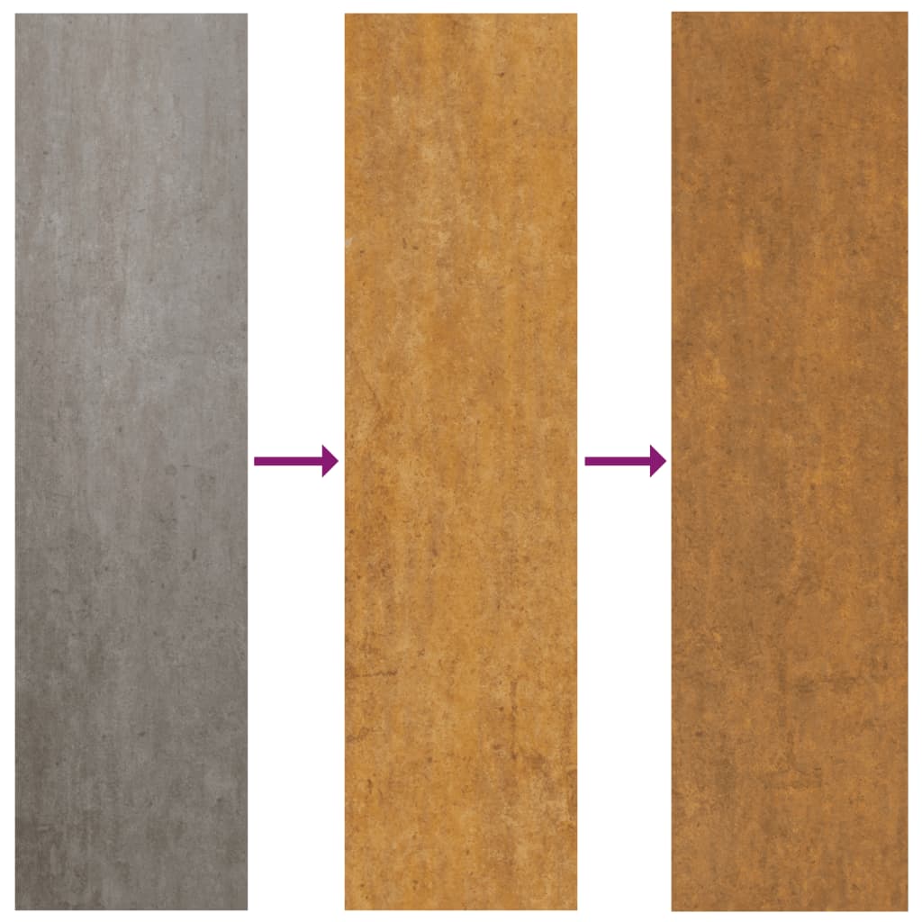 10 db rugalmas corten acél gyepszegély 20 x 103 cm