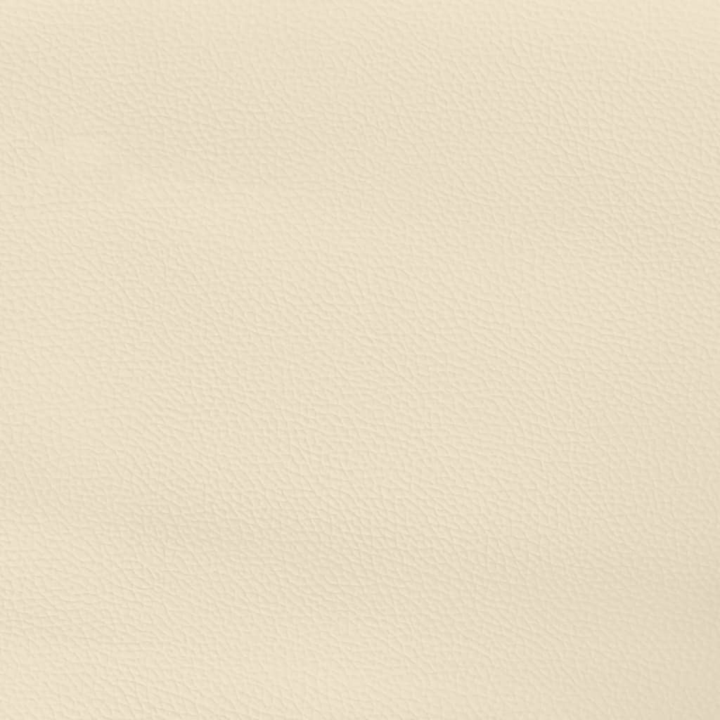 krémszínű műbőr fejtámla 100x5x78/88 cm
