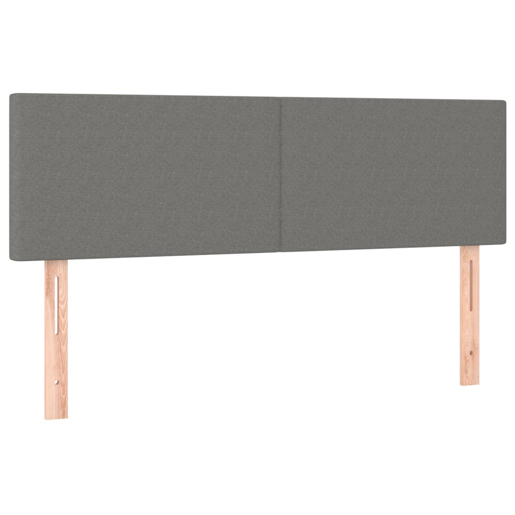 2 db sötétszürke szövet fejtámla 72 x 5 x 78/88 cm