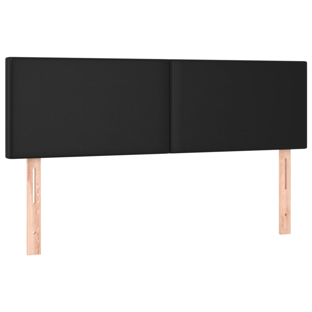 2 db fekete műbőr fejtámla 72 x 5 x 78/88 cm