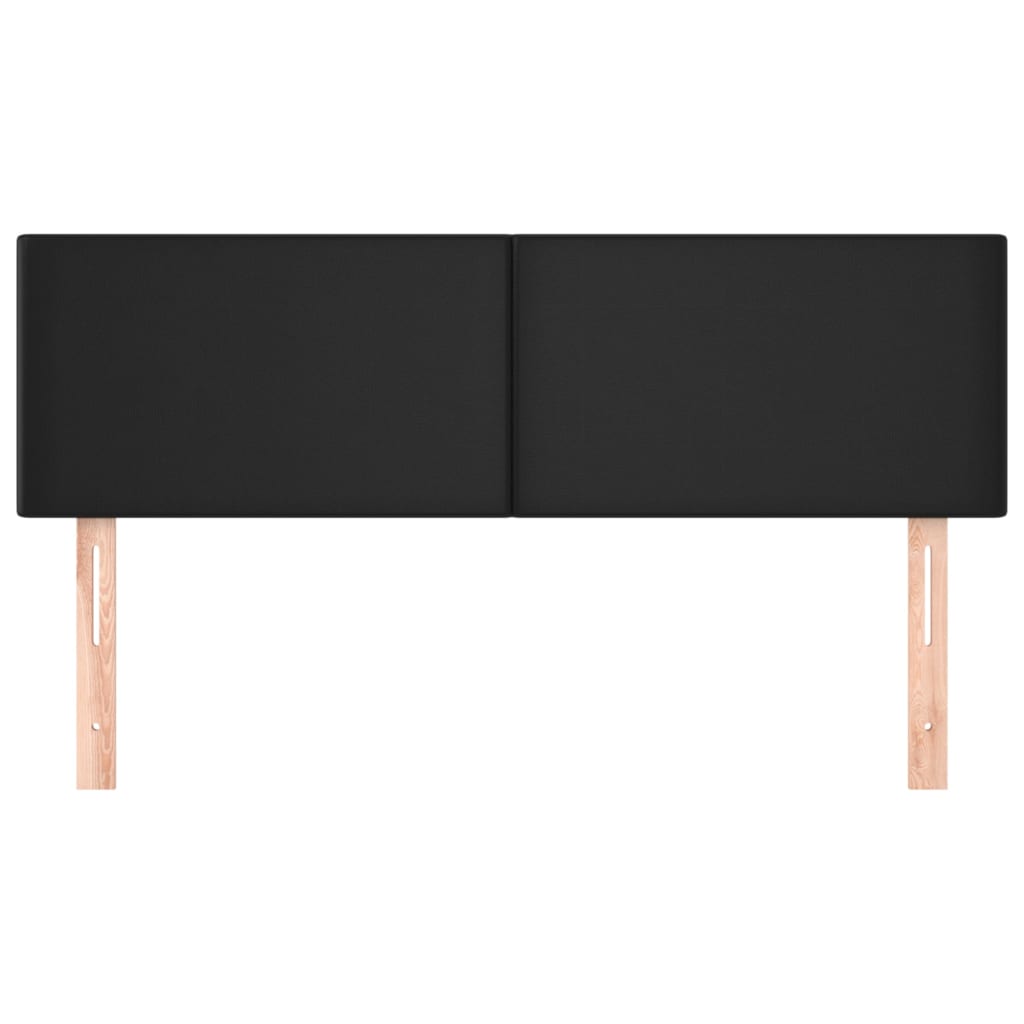 2 db fekete műbőr fejtámla 72 x 5 x 78/88 cm