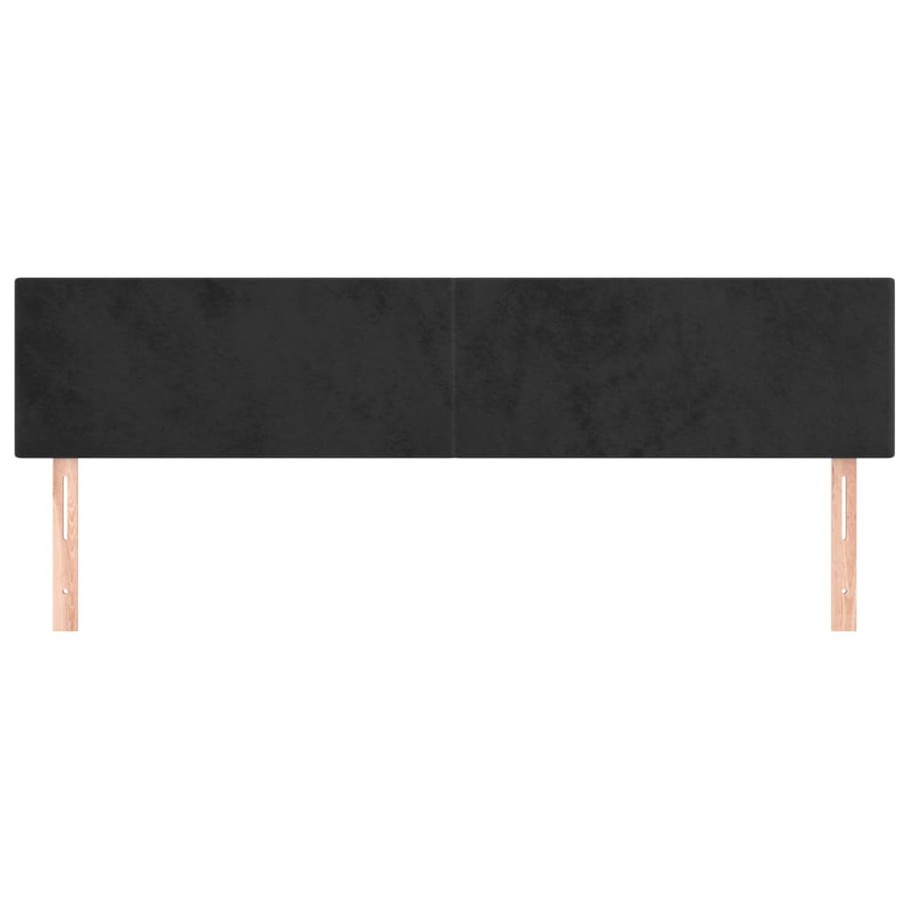 2 db fekete bársony fejtámla 80 x 5 x 78/88 cm