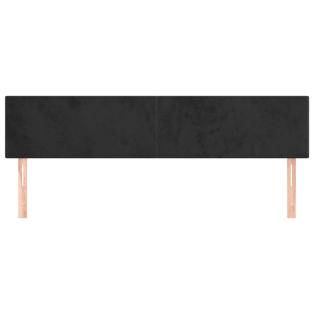 2 db fekete bársony fejtámla 100x5x78/88 cm