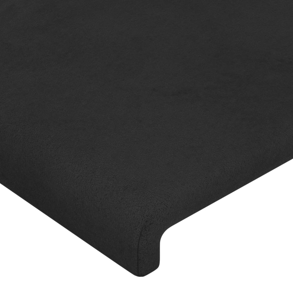 2 db fekete bársony fejtámla 100x5x78/88 cm