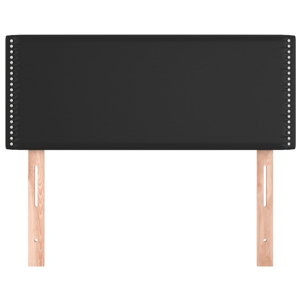 fekete műbőr fejtámla 80 x 5 x 78/88 cm