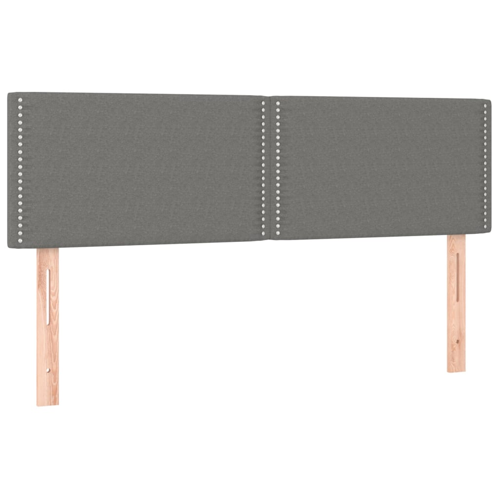 2 db sötétszürke szövet fejtámla 72 x 5 x 78/88 cm