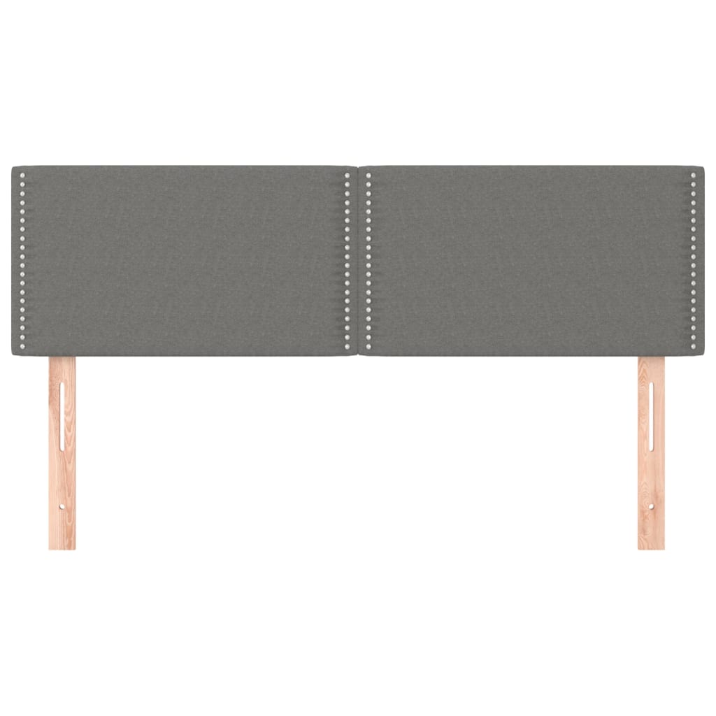 2 db sötétszürke szövet fejtámla 72 x 5 x 78/88 cm