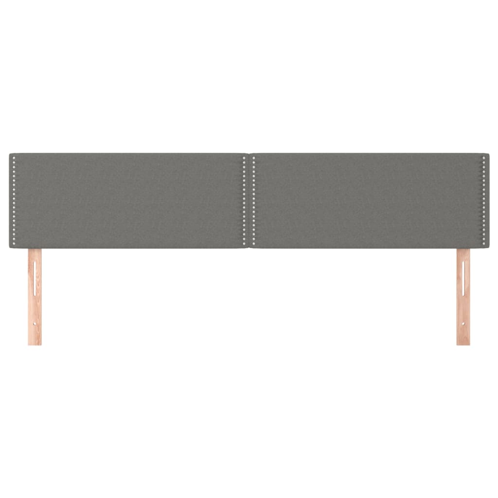 2 db sötétszürke szövet fejtámla 100x5x78/88 cm