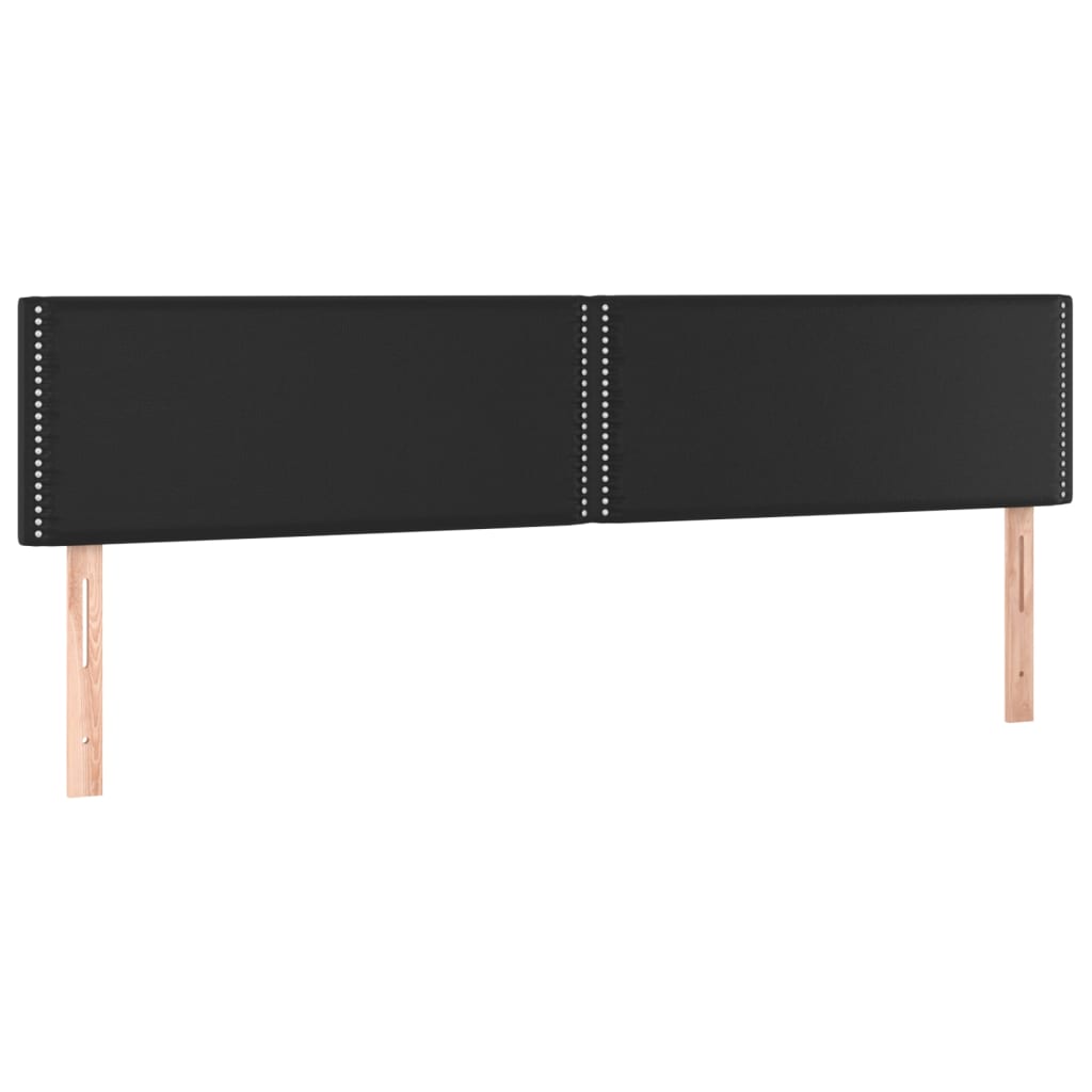 2 db fekete műbőr fejtámla 100x5x78/88 cm