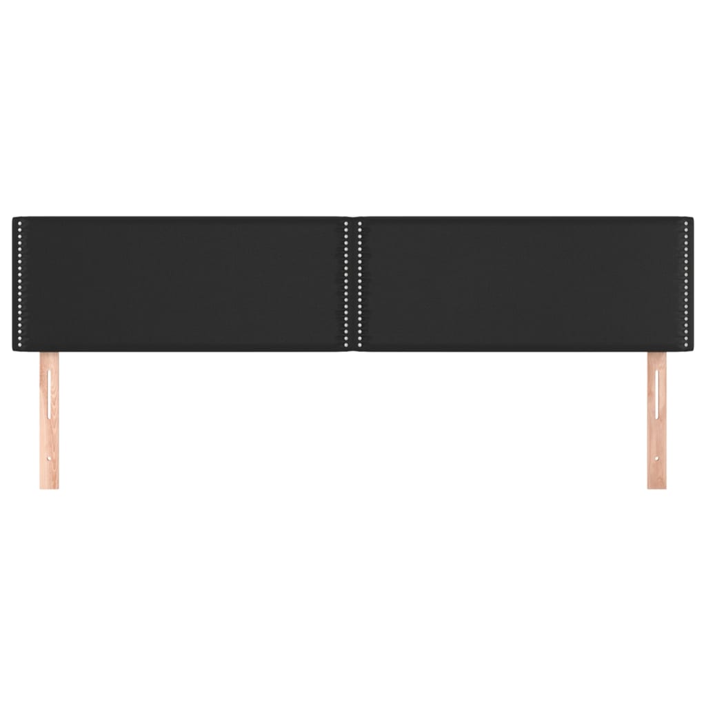 2 db fekete műbőr fejtámla 100x5x78/88 cm