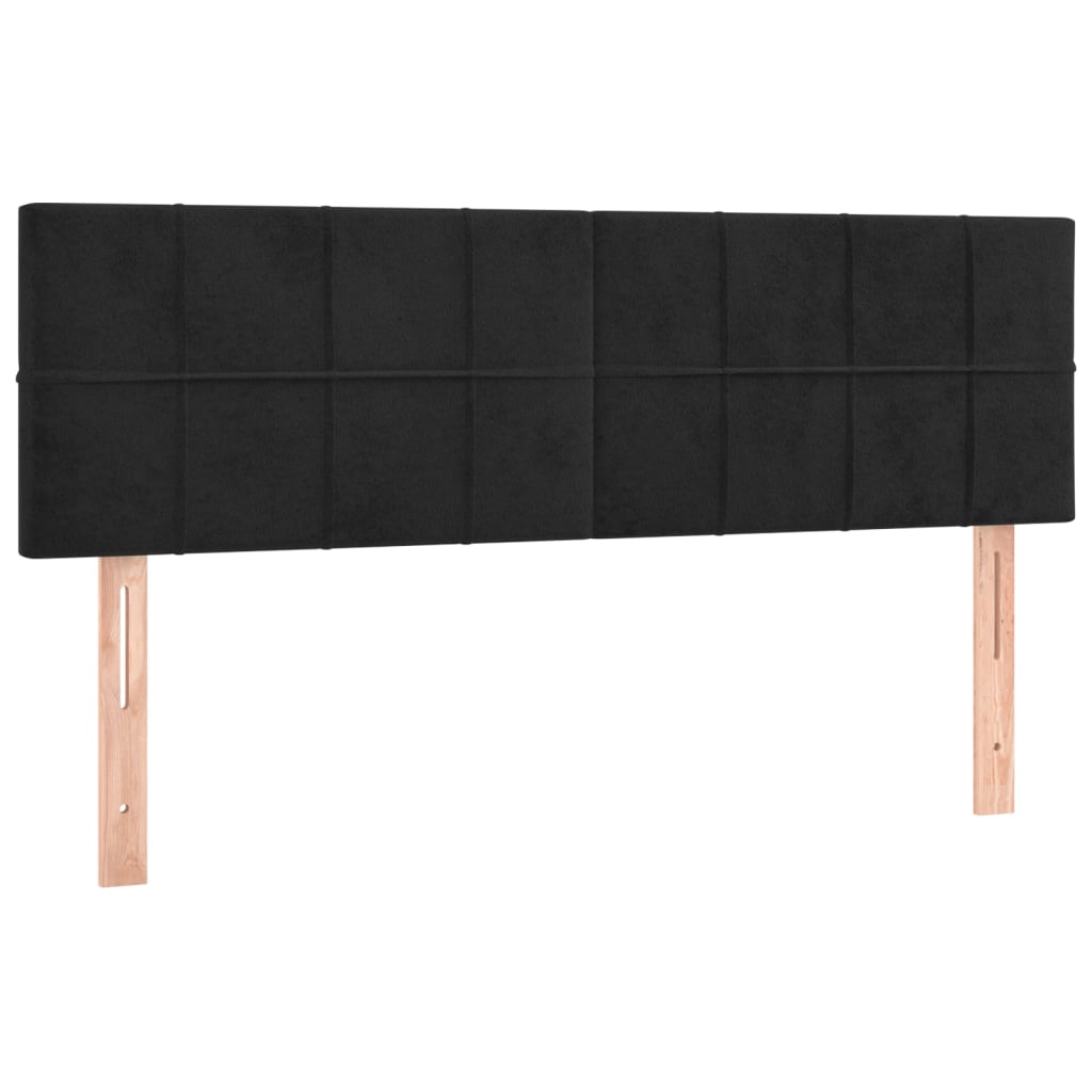2 db fekete bársony fejtámla 72 x 5 x 78/88 cm