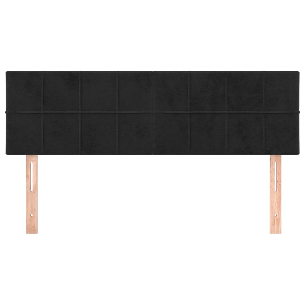 2 db fekete bársony fejtámla 72 x 5 x 78/88 cm