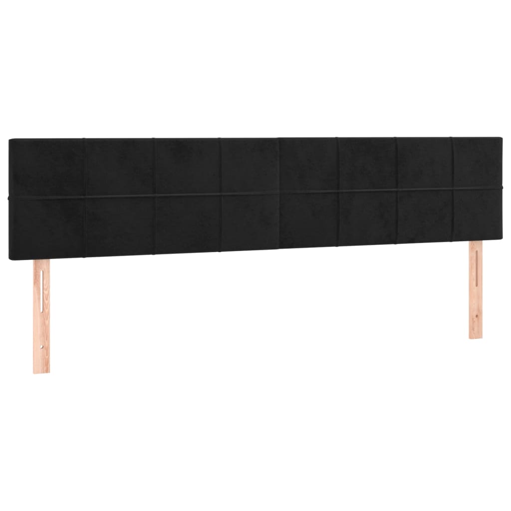 2 db fekete bársony fejtámla 80 x 5 x 78/88 cm