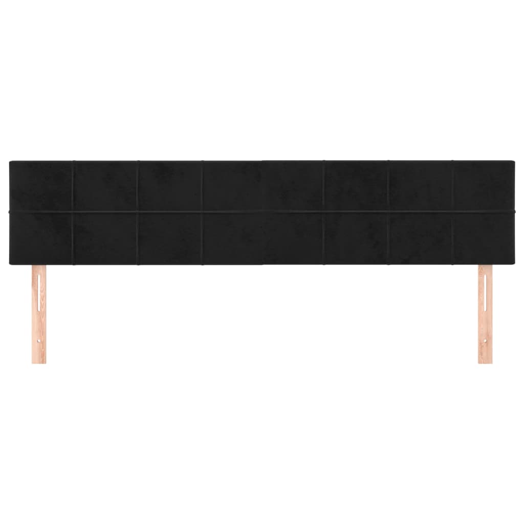 2 db fekete bársony fejtámla 80 x 5 x 78/88 cm