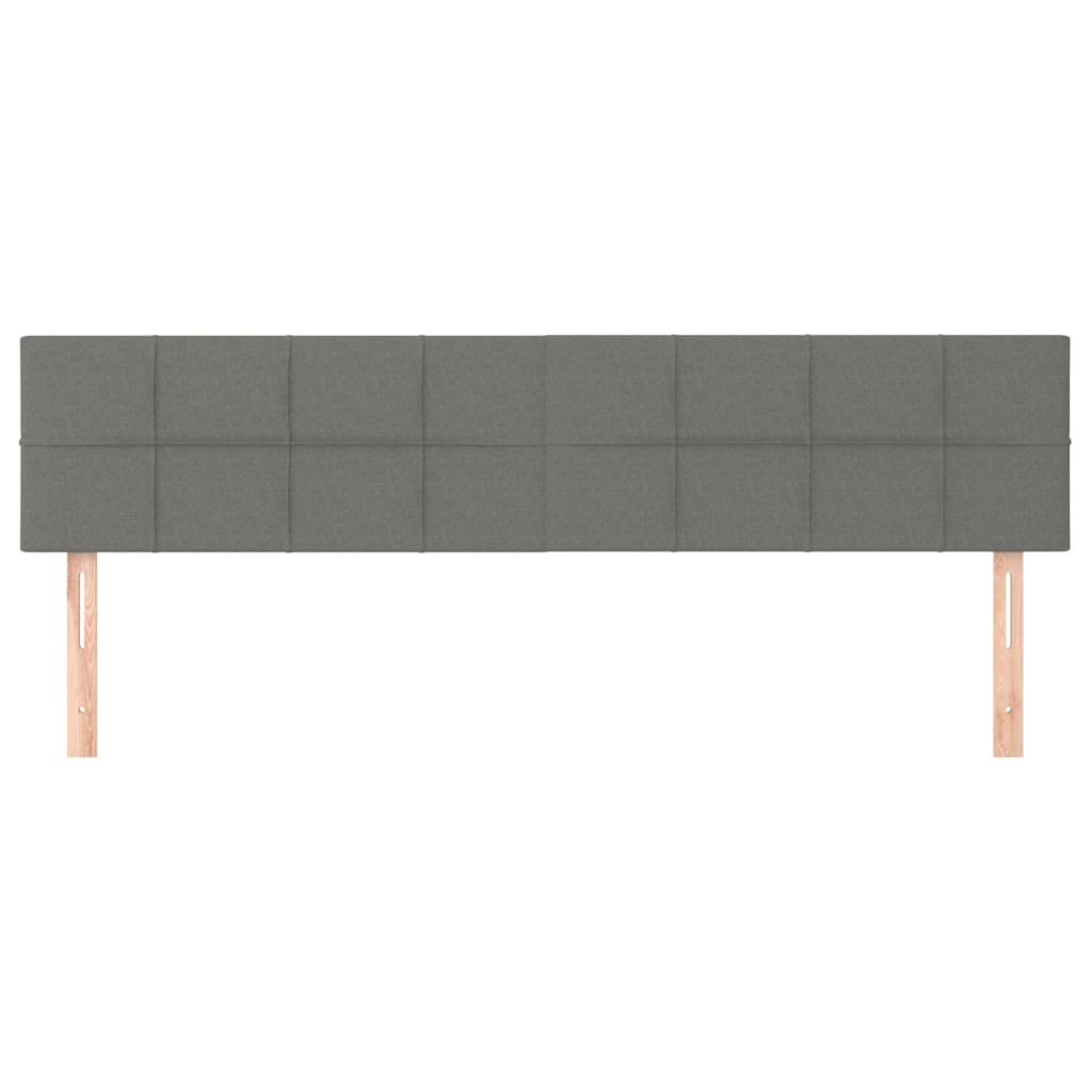 2 db sötétszürke szövet fejtámla 90x5x78/88 cm