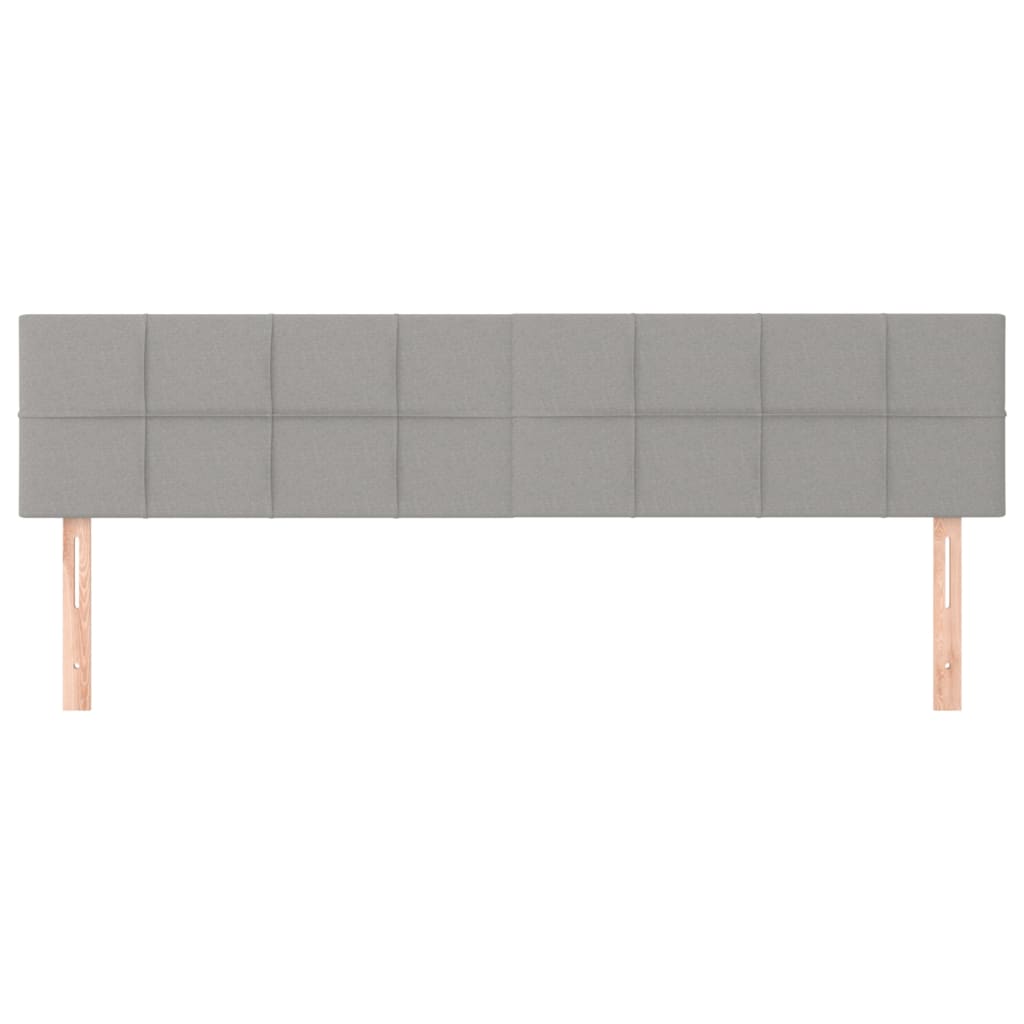 2 db világosszürke szövet fejtámla 100x5x78/88 cm