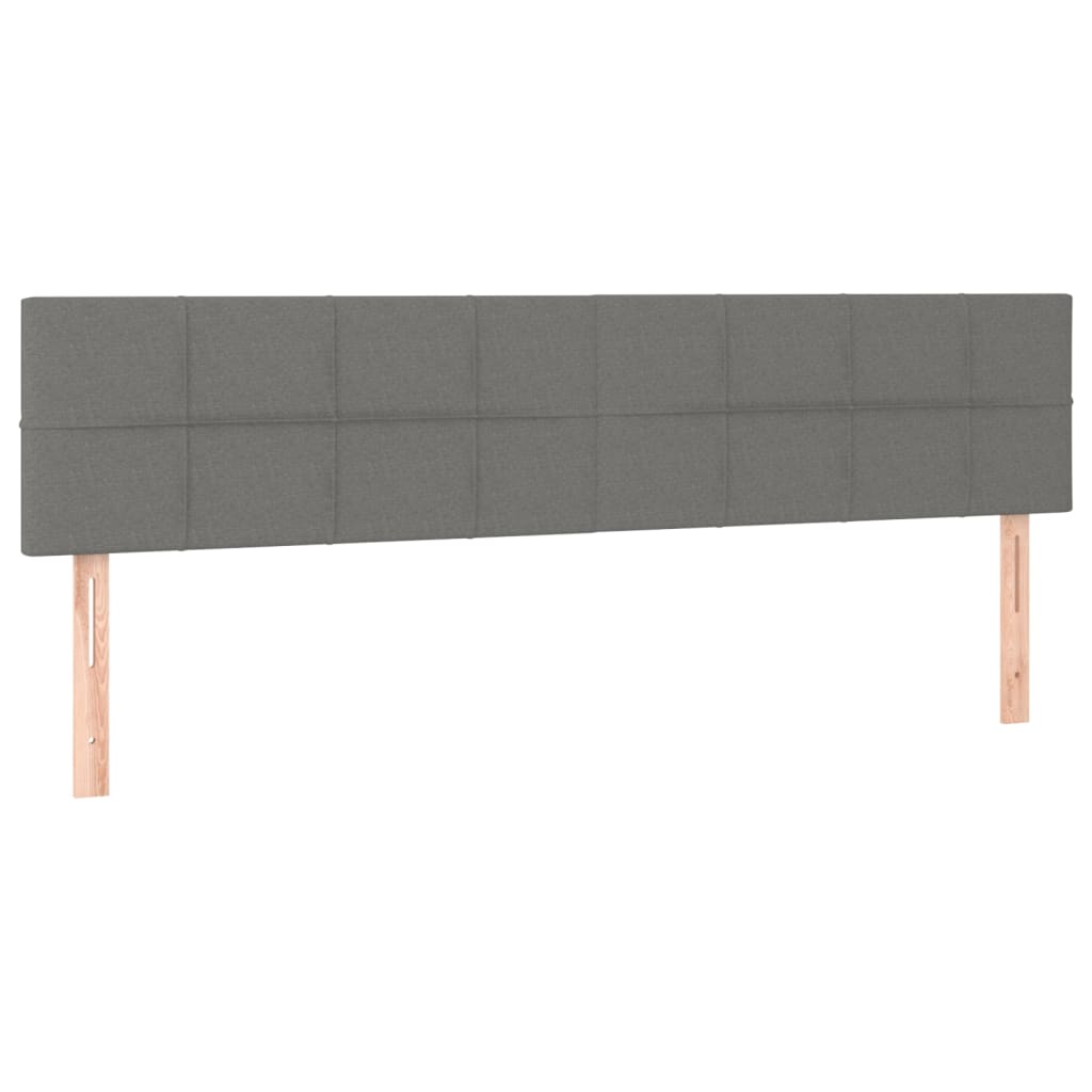 2 db sötétszürke szövet fejtámla 100x5x78/88 cm