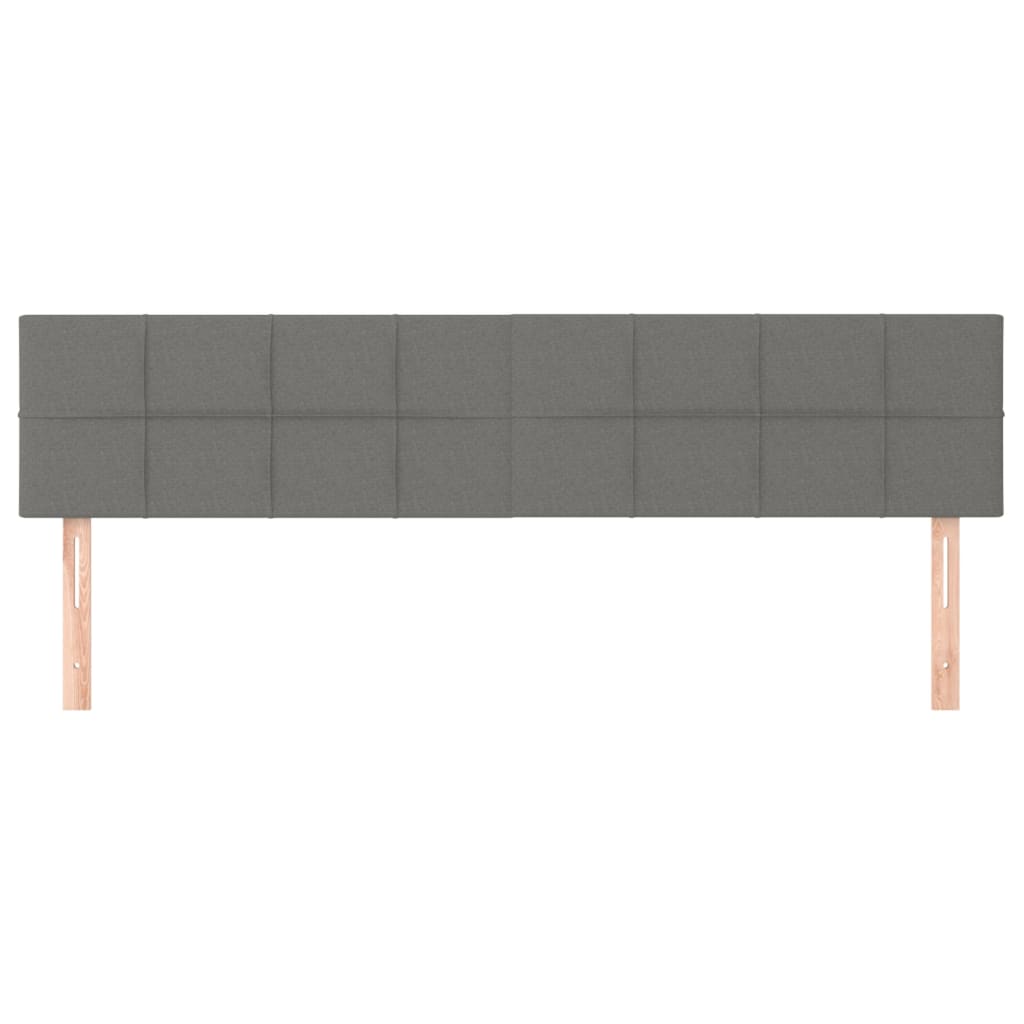 2 db sötétszürke szövet fejtámla 100x5x78/88 cm