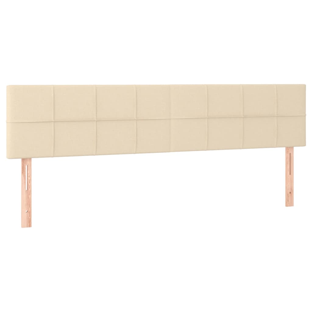 2 db krémszínű szövet fejtámla 100x5x78/88 cm