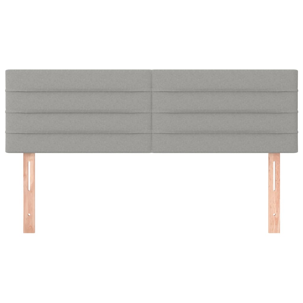 2 db világosszürke szövet fejtámla 72 x 5 x 78/88 cm