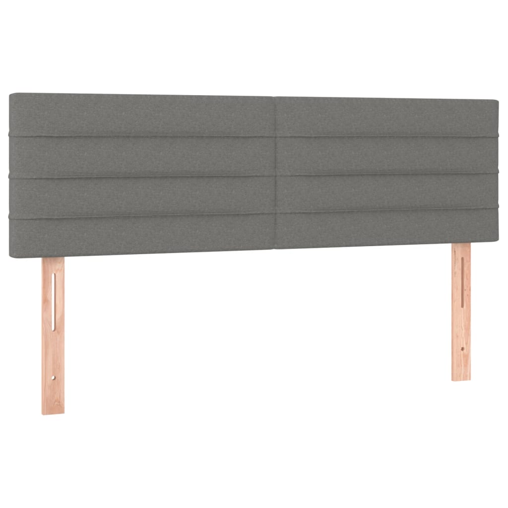 2 db sötétszürke szövet fejtámla 72 x 5 x 78/88 cm