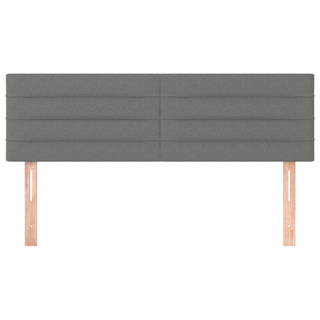 2 db sötétszürke szövet fejtámla 72 x 5 x 78/88 cm