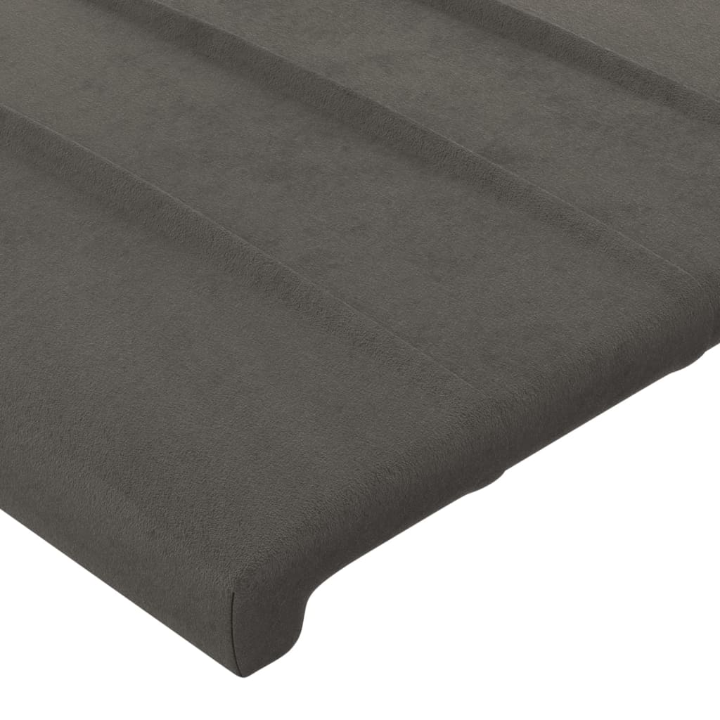 2 db sötétszürke bársony fejtámla 72 x 5 x 78/88 cm