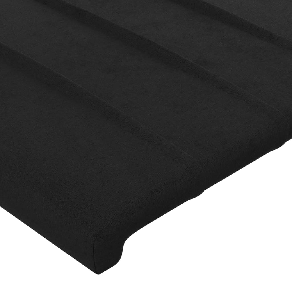 2 db fekete bársony fejtámla 72 x 5 x 78/88 cm