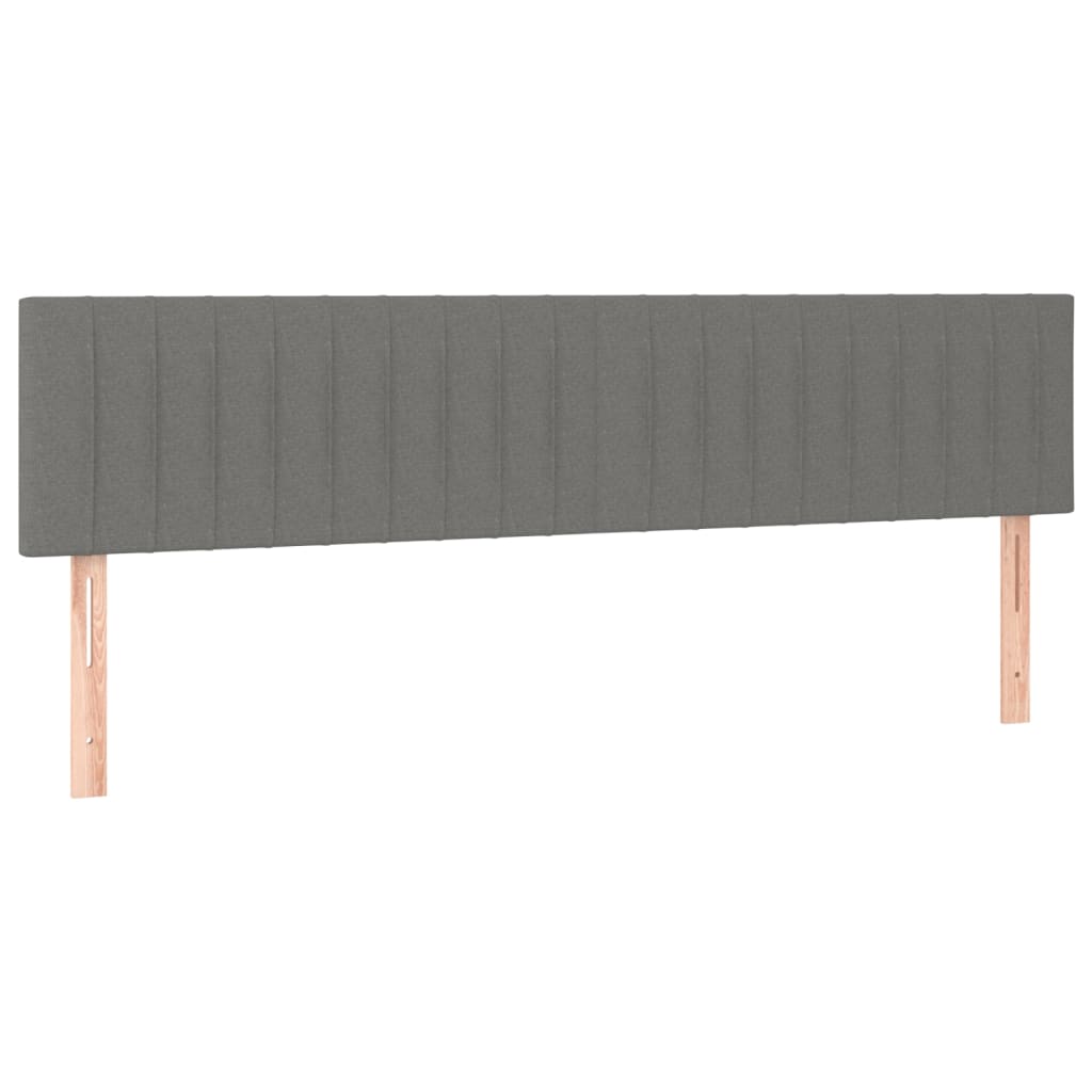 2 db sötétszürke szövet fejtámla 90x5x78/88 cm