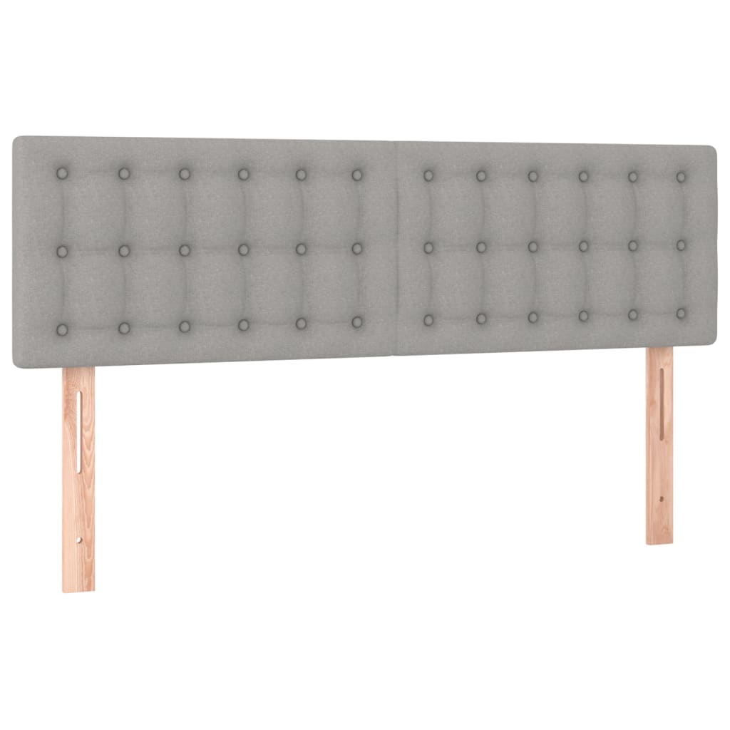 2 db világosszürke szövet fejtámla 72 x 5 x 78/88 cm