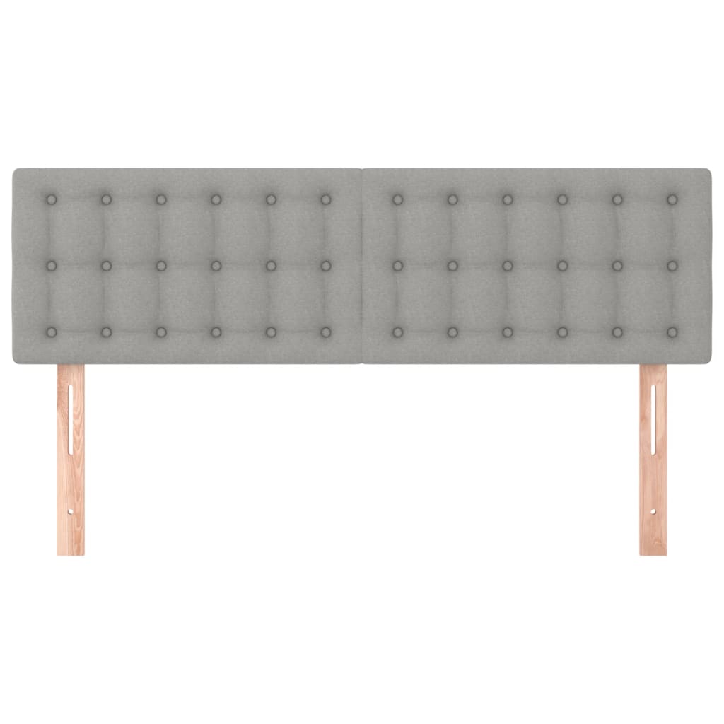 2 db világosszürke szövet fejtámla 72 x 5 x 78/88 cm